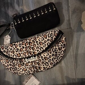 Brighton Black and Leopard Print Clutch/ Belt Bag - NWT - Bundle